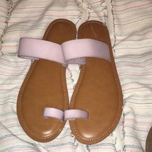 very light lavender color sandals